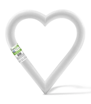 FloraCraft 12" White CraftFoM Extruded Heart