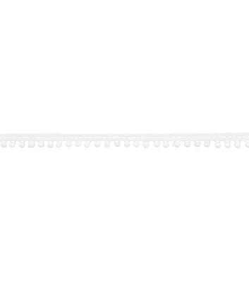 Yarn Pom Trim White