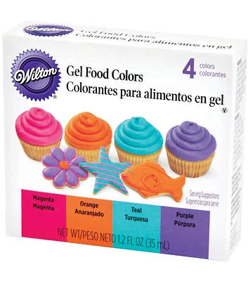 Wilton Gel Food Coloring Set 4 Pkg Neon