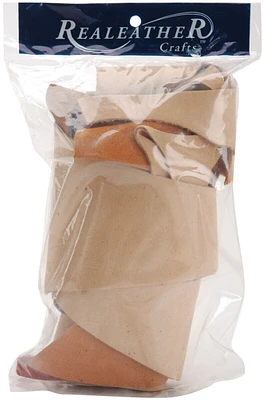 Realeather Crafts 8 oz Suede Trim Scrap Bag Assorted