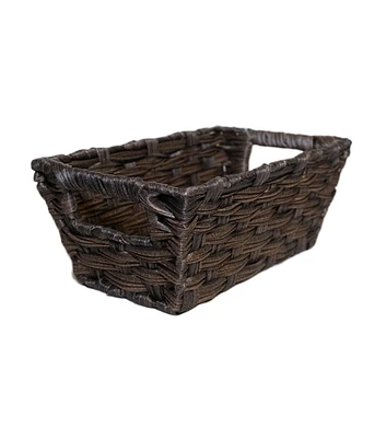 11" Dark Brown Wicker Basket