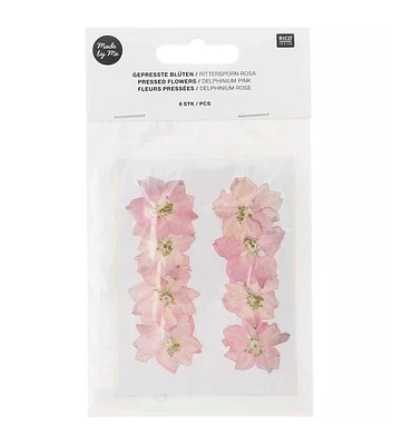 Rico Design 8ct Delphinium Pressed Flower Mixed Media Supplies