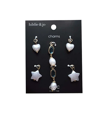 6ct Heart & Star Pearl Charms by hildie & jo