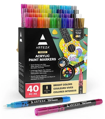 Arteza 40ct Multi Colored Acrylic Paint Markers