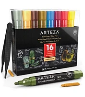 Arteza Liquid Chalk Markers, Earth Tones - Set of 16