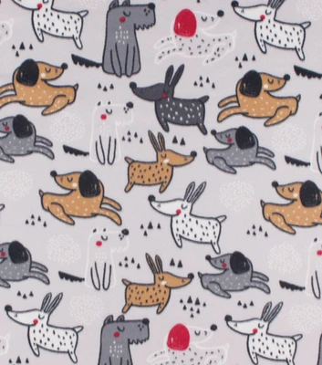 Happy Dog Blizzard Fleece Fabric