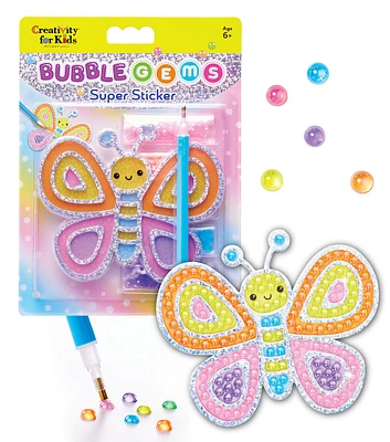 300pc Bubble Gems Butterfly Super Sticker Diamond Painting Kit