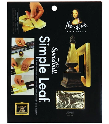 Mona Lisa  Simple Leaf Sheets Gold  5-1/2" x 5-1/2"