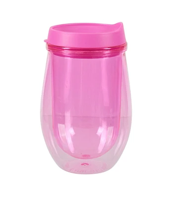 Plastic Wine Tumbler - Hot Pink