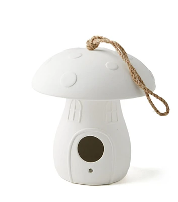 7.5" Summer Mushroom Ceramic Hanging Birdfeeder by Park Lane