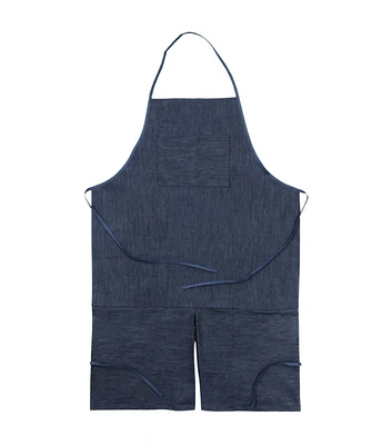 Creativity Street 41" x 27.5" Dark Blue Denim Adult Apron