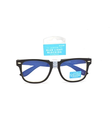 Youth Square Black Blue Light Glasses