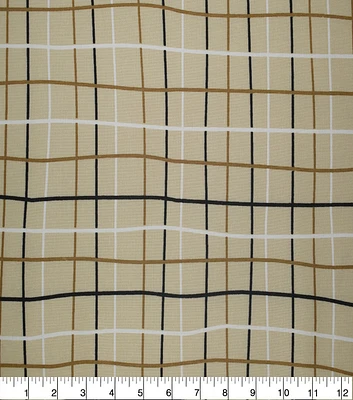 Squiggle Lines on Tan Quilt Cotton Fabric by Quilter's Showcase