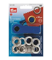 14 mm Eyelets with Washers, 10 Sets