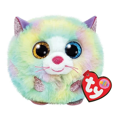 Ty Inc 4" Puffies Multicolor Heather the Cat Plush Toy