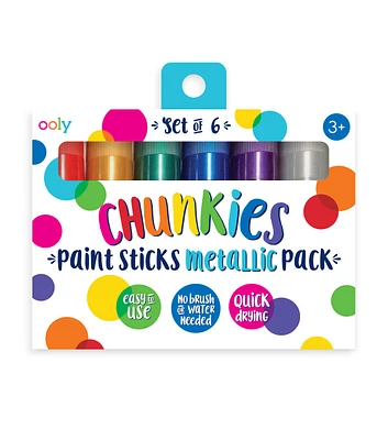 OOLY 6ct Chunkies Metallic Paint Sticks