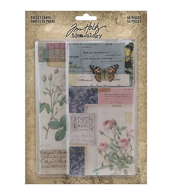 Tim Holtz 55ct Double Sided Vintage Pocket Cards