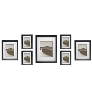 7pc Black Matted Wall Frame Set by Place & Time