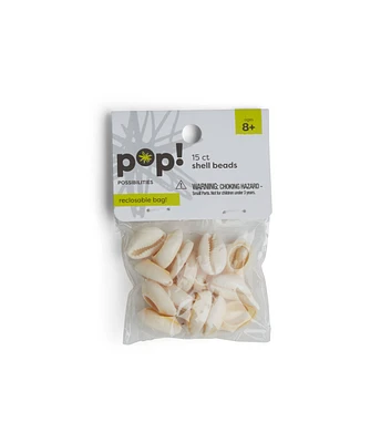 15ct Natural Shell Beads by POP!