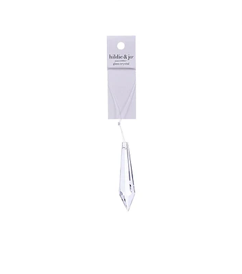 63mm x 20mm Hand Cut Crystal Drop Pendant by hildie & jo