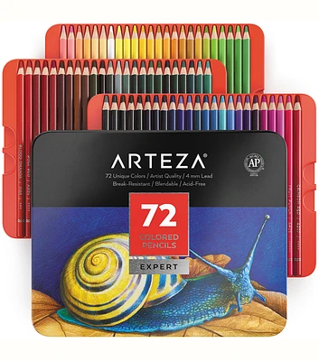 Arteza Vibrant Colored Pencils Set Assorted Colors 72pk