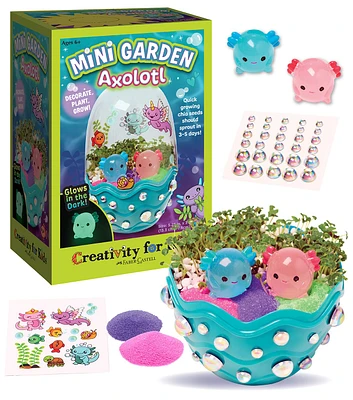 5" Axolotl Mini Garden Terrarium Kit With Stickers & Sand