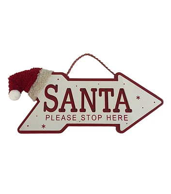 16" Christmas Light Up Santa Sign by Place & Time