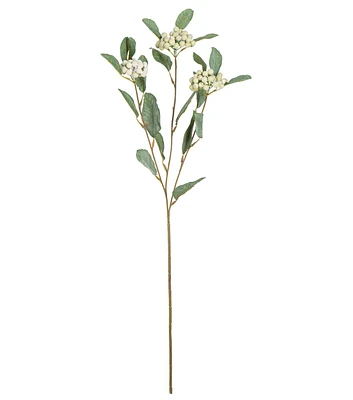 28" White Berry & Leaf Stem by Bloom Room