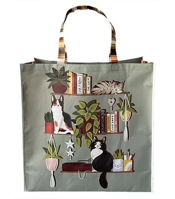 20" Book Shelves Go Green Reusable Tote Bag