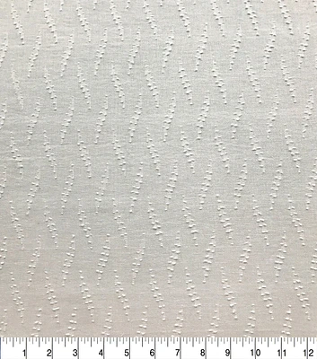 White Chevron Cotton Linen Shirting Fabric