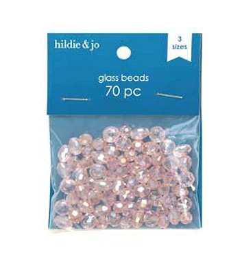 70pc Light Pink Glass Beads by hildie & jo