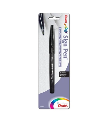 Pentel Sign Pen Brush Tip Black