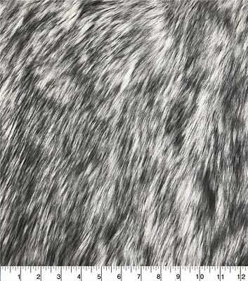 Fashion Faux Fox Fur Fabric Silver