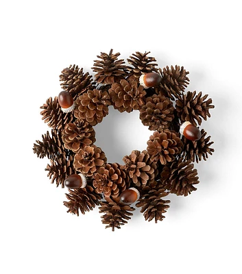 9" Fall Brown Acorn Mini Wreath by Bloom Room