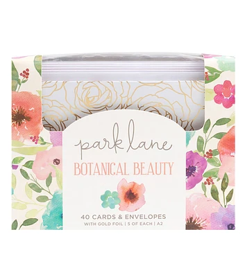 Park Lane Botanical Beauty Cards And Envelopes 40pc