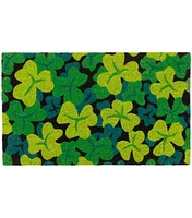 Northlight 18" x 30" St. Patrick's Day Green Coir Shamrock Doormat