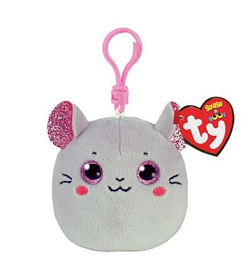 Ty Inc 5" Squish A Boos Gray Catnip Mouse Plush Clip