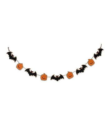 Design Imports Bat And Pumpkin Garland