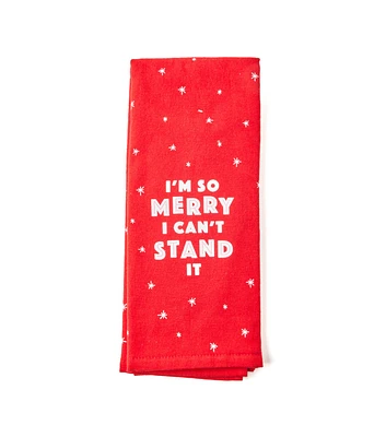 13" x 13" Christmas So Merry Cant Stand It Towel by Place & Time