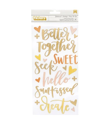 American Crafts Thicker Stickers Goldenrod