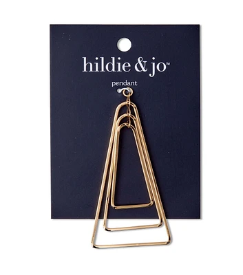 Layered Gold Triangle Pendant by hildie & jo