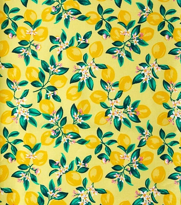 Draper James Lemon Blossoms on Yellow Premium Cotton Fabric