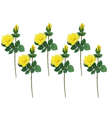 Northlight 19" Real Touch Rose Stems 6ct