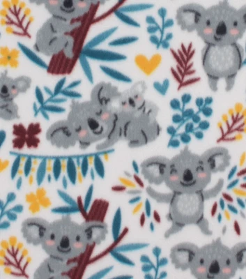 Cute Gray Koalas Blizzard Fleece Fabric