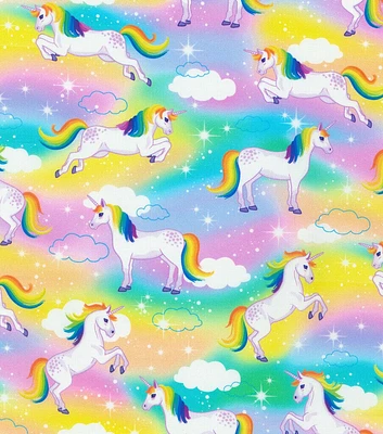 Robert Kaufman Enchanted Unicorn Novelty Cotton Fabric