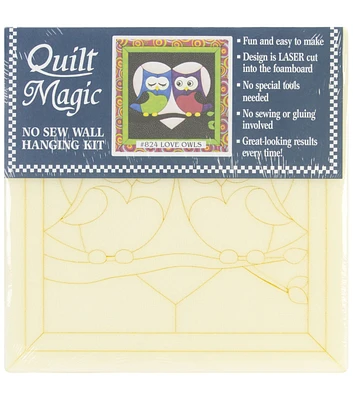 Quilt Magic 12" Love Owls No-sew Wall Hanging Kit