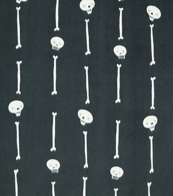 POP! Halloween Skeleton Stripe Lightweight Fleece Fabric