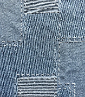 Light Patchwork Denim Fabric