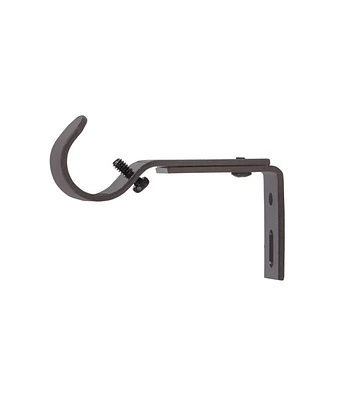 Kenney Adjustable Curtain Rod Bracket Pair Mocha