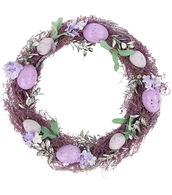 Northlight 12" Easter Lavender Speckled Egg Twig Wreath